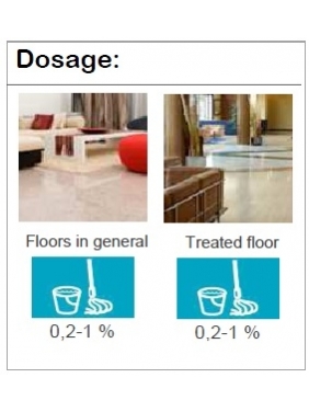 Floor cleaner with bio-alcohol AQUAGEN IC ROSAS (4units)