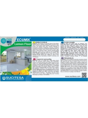 Label for ECOMIX FLOOR LEMONE cleaner