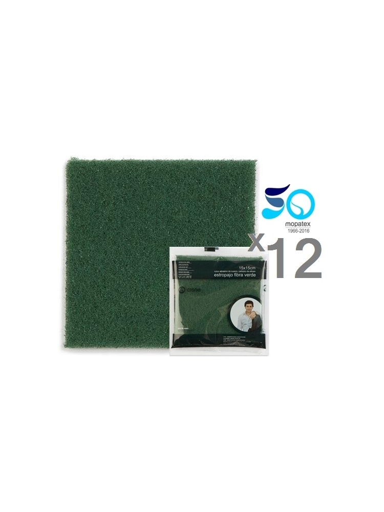 Strong Green Scouring Pad 15x15cm (12units)