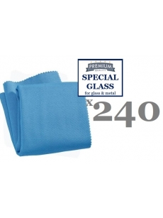 Microfiber cloth for glass polishing Cisne GLASS Blue, 38x40cm (240units)