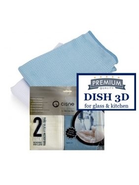 Indų sausinimo šluostės Cisne DISH 3D White-Blue, 50x50cm (2vnt.)