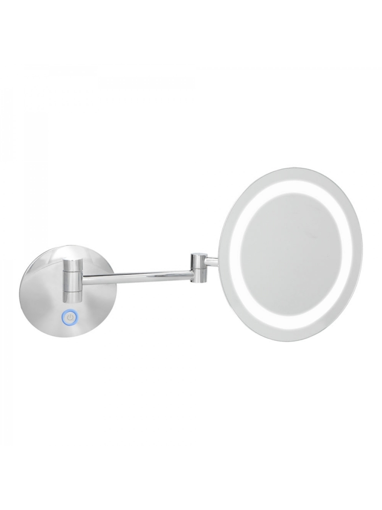 Magnifying mirror with LED