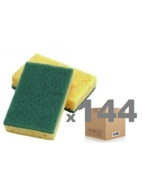 Strong green scouring pad CISNE DISH 15x10x2cm (144units)