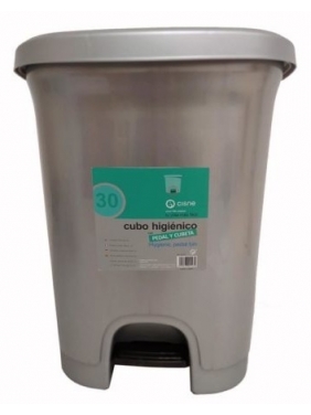 HYGIENIC PEDAL BIN CONTAINER 30 L (grey)