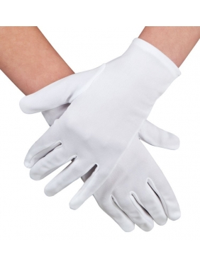 White nylon gloves (12 pairs)
