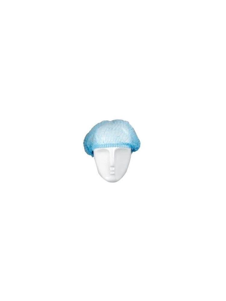 Vienkartinės gofruotos kepuraitės, mėlynos (100vnt.)