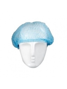 Vienkartinės gofruotos kepuraitės, mėlynos (100vnt.)