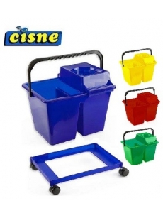 Bucket with wringer Cisne CUBOLIMP, 2x7L