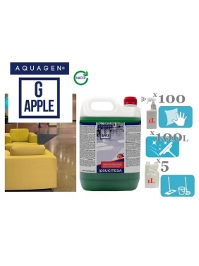 Perfumed cleaner with bio-alcohol AQUAGEN G APPLE 5L (concentrate)