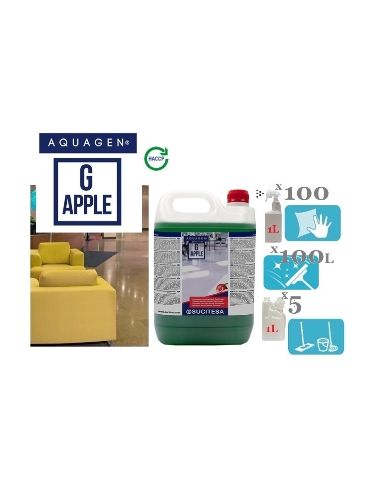 Perfumed cleaner with bio-alcohol AQUAGEN G APPLE