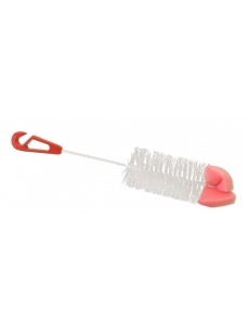 Brush for washing containers with a sponge