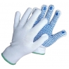 Knitted gloves with BLUE points