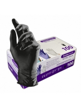 NITRIL disposable gloves TopGlove Screen Touch Nitrile BLACK, S, 100units