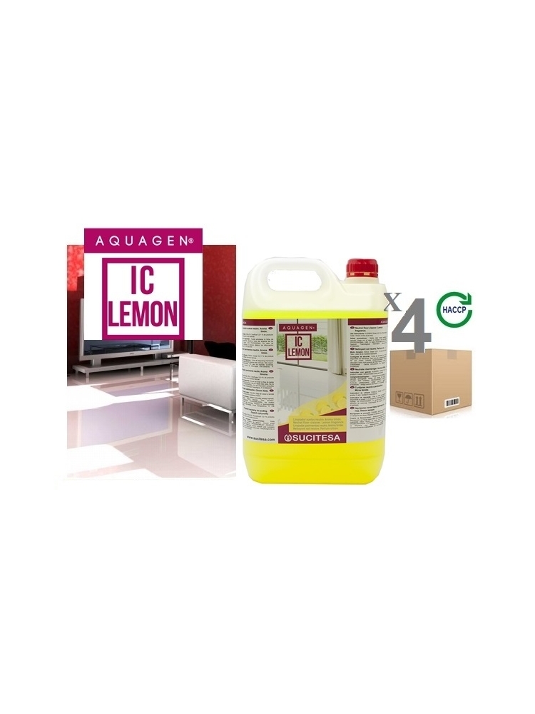 Floor cleaner with bio-alcohol AQUAGEN IC LEMON (4units)