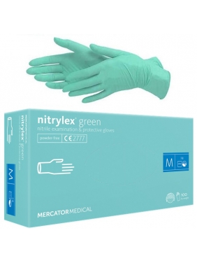 NITRIL disposable gloves Mercator Nitrylex Green (100units)