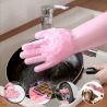 Silicone scrubbing gloves GREEN (pair)