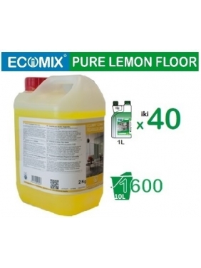 Grindų ploviklis su bioalkoholiu ECOMIX FLOOR LEMON (20-40vnt.x1L) citrinų kvapo