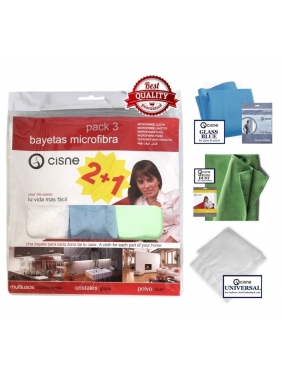 Microfibre cloths set CISNE HOME (3unit)