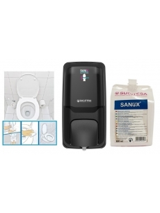 Toilet set desinfectant SANIX SURFACES with black system