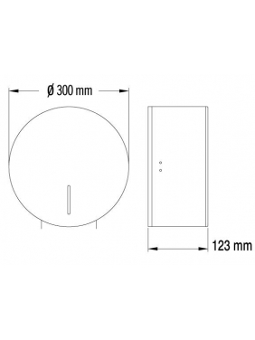 Industrial WC paper dispenser Mecilinis PR0787C, bright