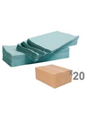 V-Folded Hand Towel WAVE PLUS GREEN (20pack)
