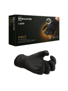 NITRIL disposable gloves MERCATOR GoGrip BLACK (50units)