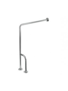 Mediclinics Wall-floor grab bar with 3 anchoring points BSI020C, bright