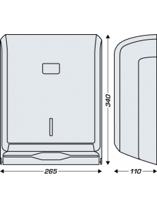 Paper towel dispenser JVD Cleanline, grey metal