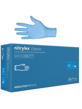 NITRIL disposable gloves MERCATOR Nitrylex Classic M (100units)