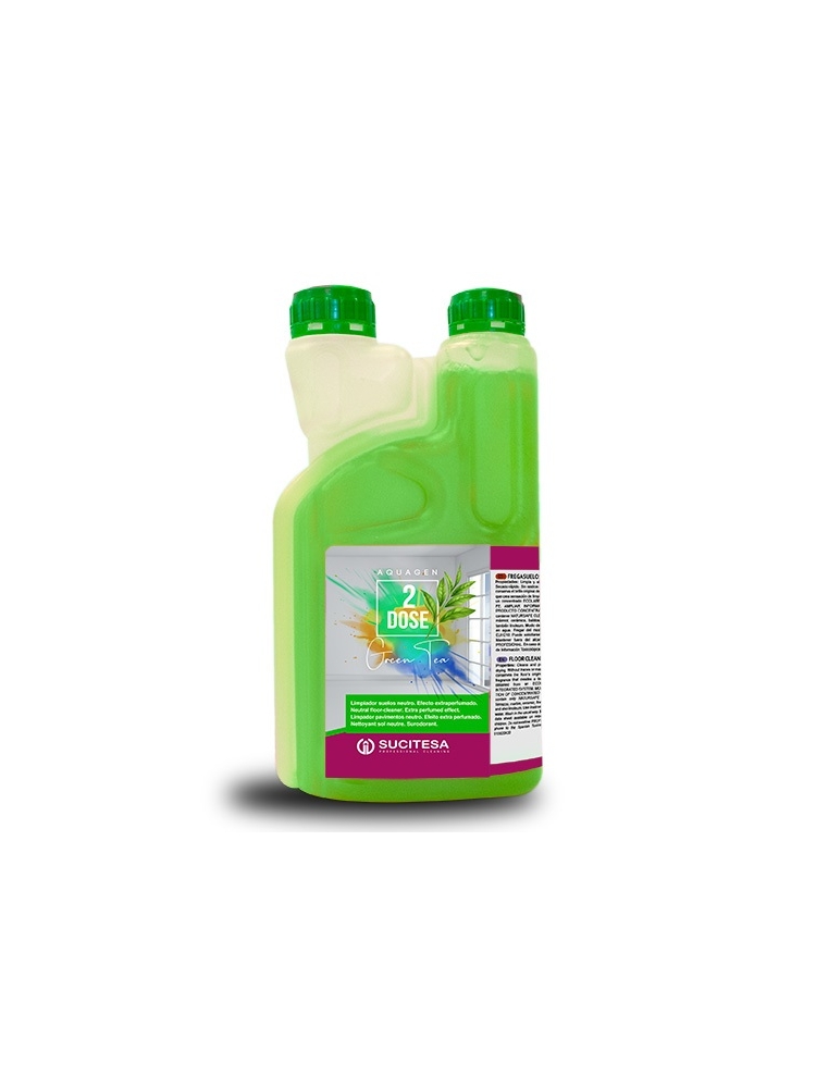 Extra parfumed effect neutral cleaner AQUAGEN 2DOSE GREEN TEA, 1L
