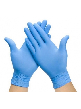 Blue nitrile gloves SANTEX Nitrile Flash S, 100units