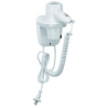 Hair dryer wiht cord, plug and shaver socket, 1800W (white)