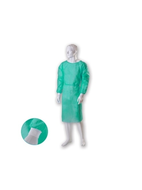 Medical disposable coat PP 25 g/m², GREEN (unit)