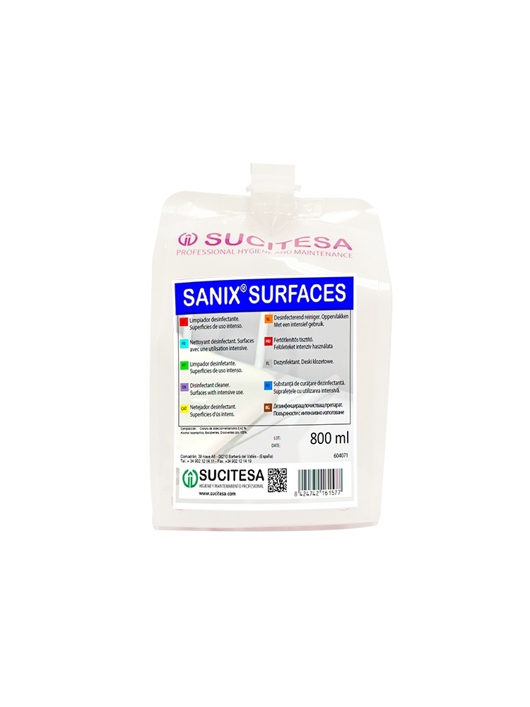 Dezinfekcija intensyviai naudojamiems paviršiams SANIX SURFACES 800ml (kapsulė)