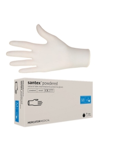 Disposable latex gloves Mercator SANTEX powdered (100units)