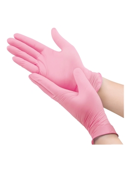 Pink nitrile gloves SANTEX Nitriflex Rose (100units)