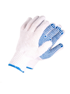 Knitted gloves with BLUE...