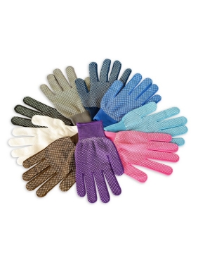 Knitted gloves nylon with points (12pairs)