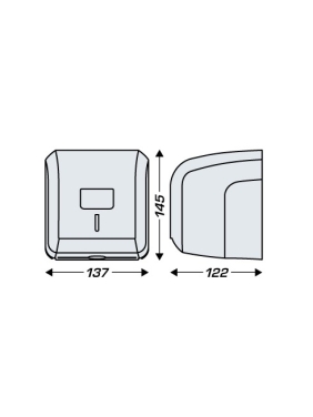 Mini mixed Toilet paper dispenser JVD ABSCleanline, white (2packs/1roll)