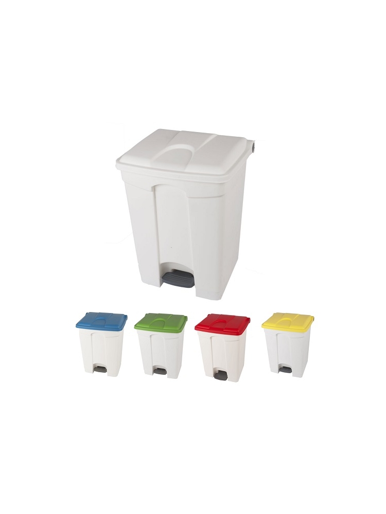 White plastic container with pedal JVD 70Lts