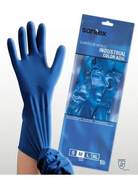 Antibacterial gloves Santex Industrial Nitrile, pair