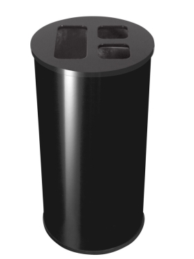Trijų dalių atliekų rūšiavimo šiukšliadėžė JVD 60L, black