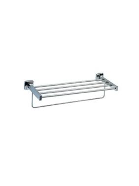 Stainless steel shelf with bar Mediclinics Medisteel AI0710C, bright