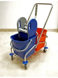 Dviejų talpų valymo vežimėlis CARRO CROMADO, 2x25L