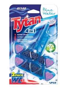 Tytan 4in1 pakabinamas klozeto valiklis-gaiviklis Blue Water 2x40g
