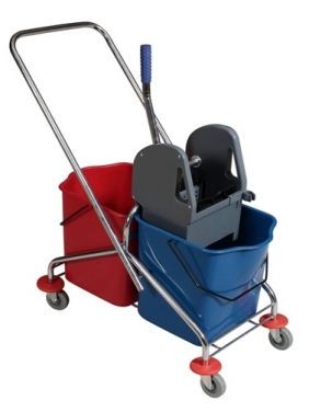 Dviejų talpų valymo vežimėlis ECO RILSAN, 2x25L
